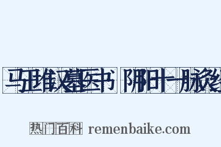 马王堆汉墓医书·阴阳十一脉灸经是什么意思的图片